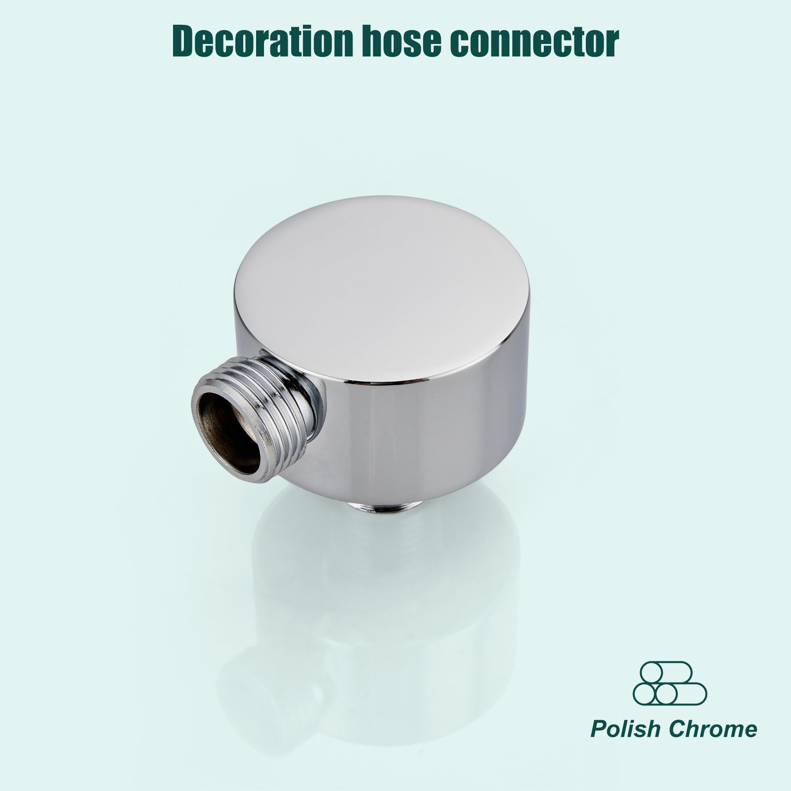 Wall Mount Shower Hose Connector for Shower Handheld Brass Round Handheld Wall Supply Shower Elbow Without Shower Hand and Hose Heyalan