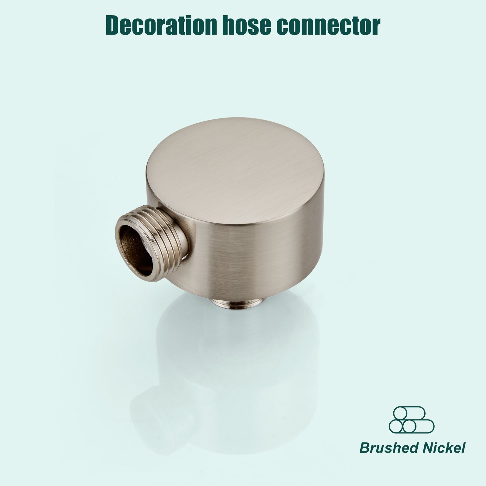 Wall Mount Shower Hose Connector for Shower Handheld Brass Round Handheld Wall Supply Shower Elbow Without Shower Hand and Hose Heyalan