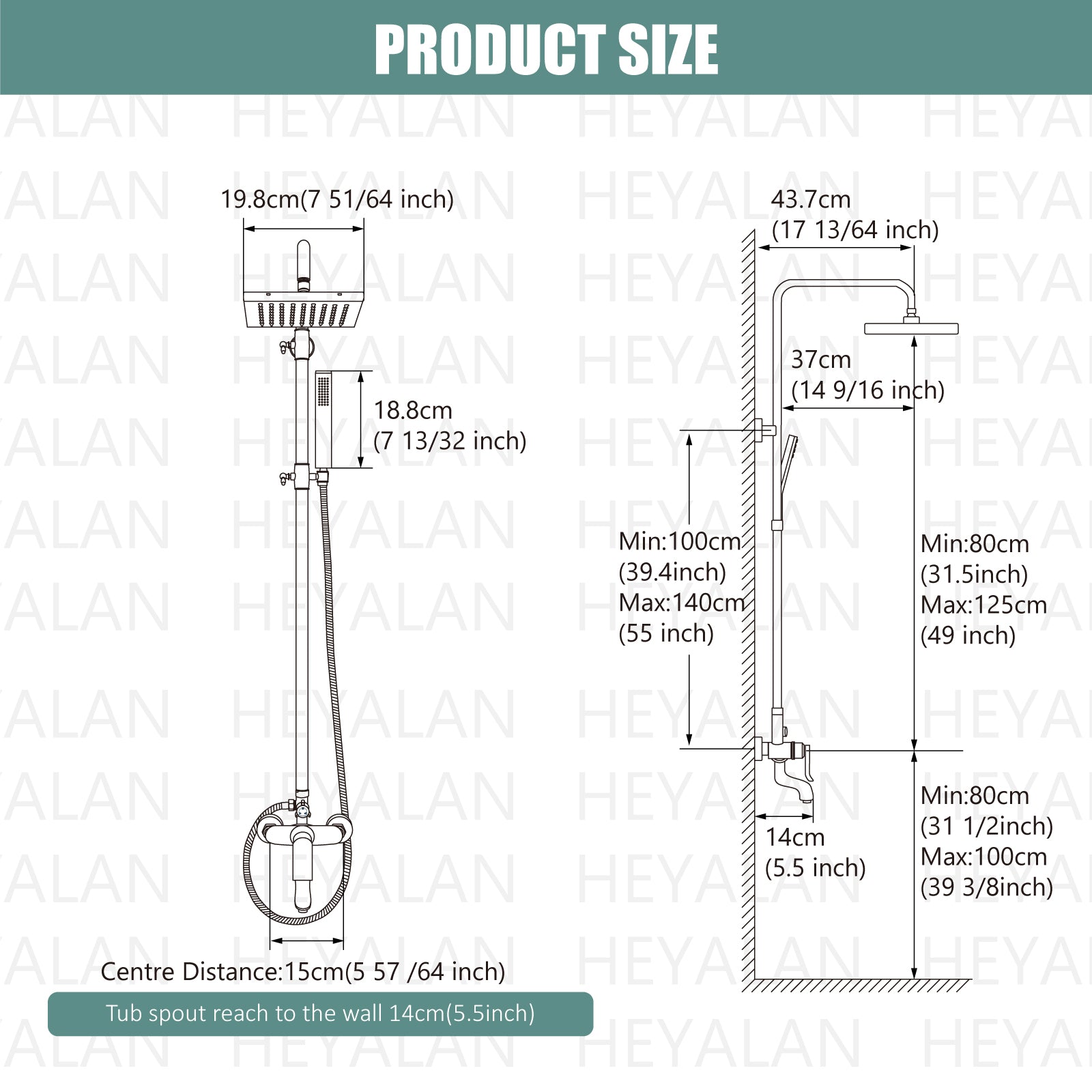 Exposed Shower System 3 Functional Bathroom Shower Faucet Set 8 Inch Square Rainfall Shower Head Wall Mounted Exposed Chrome Shower Faucet Set 8 Rain Exposed Pipe Shower